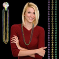 33" Mardi Gras Round Bead Necklace